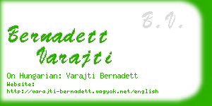 bernadett varajti business card